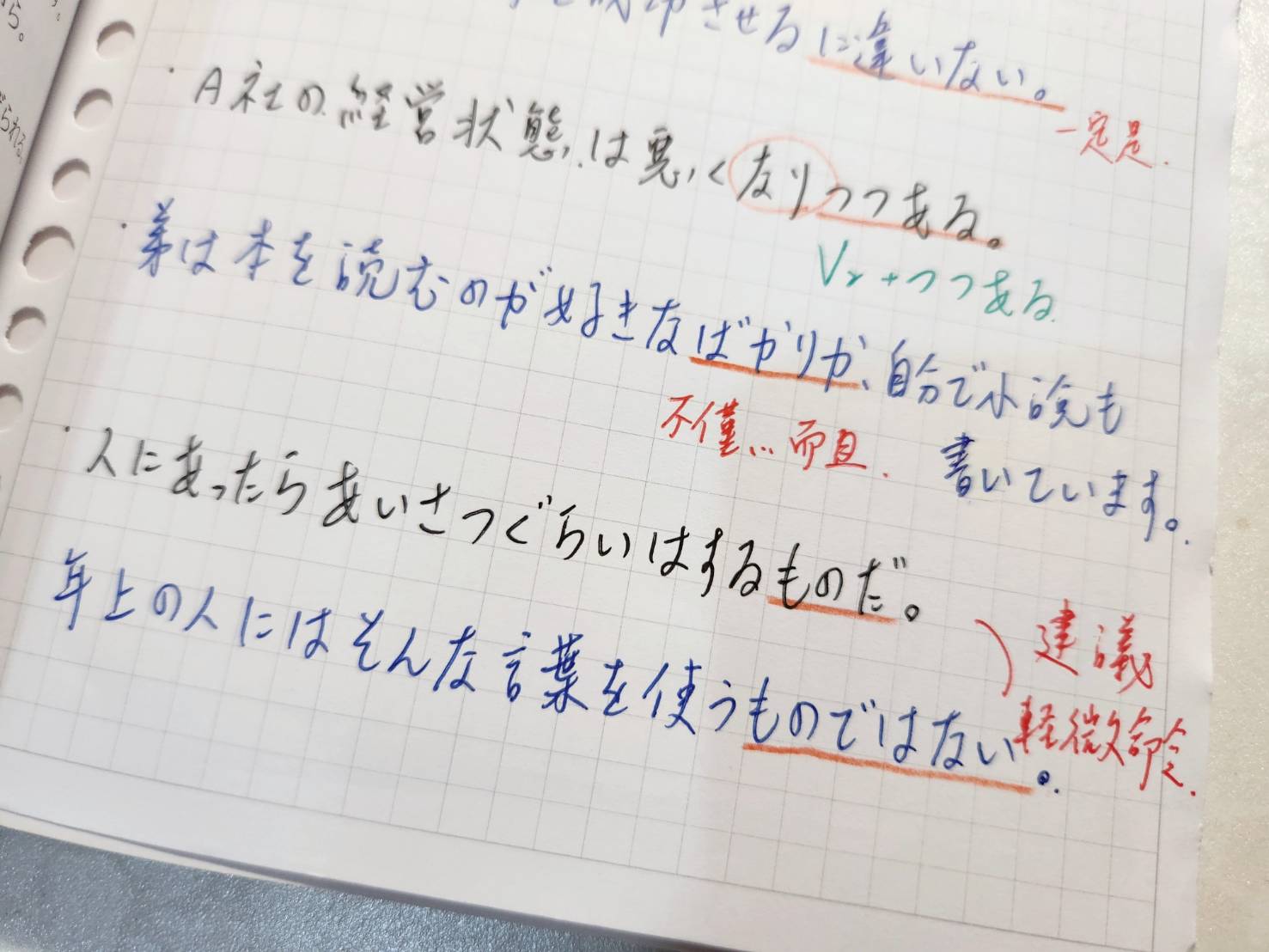 日文檢定JEPT 筆記
